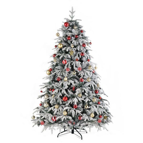 7ft Green Plush, 450 Lights, Warm Color 8 Mode, 1687 Branches, Automatic Tree Structure, Single-sided PE, PVC Material Christmas Tree